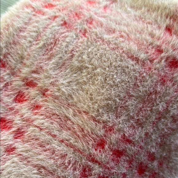 Tahari Tan Red Soft Turtleneck Plaid Sweater - Picture 10 of 11